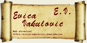 Evica Vakulović vizit kartica